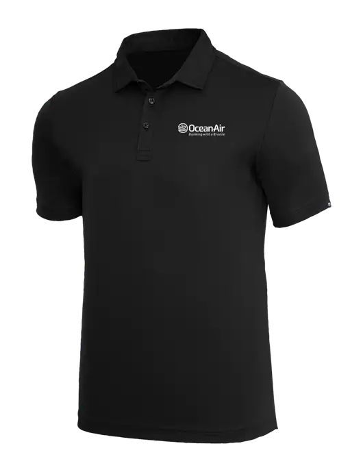 TravisMathew Black Coto Performance Polo w/OceanAir Logo