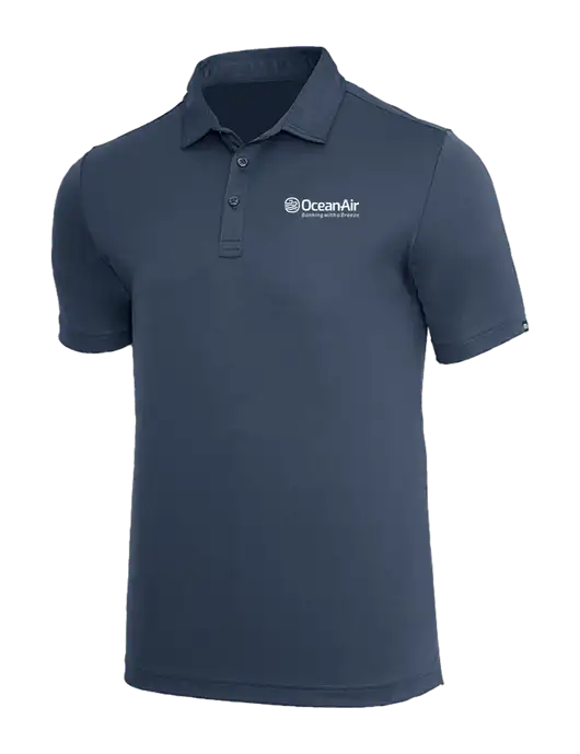 TravisMathew Dark Slate Blue Coto Performance Polo w/OceanAir Logo