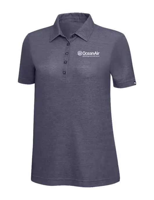 TravisMathew Navy Heather Womens Oceanside Polo w/OceanAir Logo