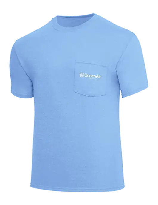 Core Blend Light Blue Pocket T-Shirt w/OceanAir Logo