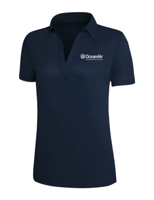 Navy Silk Touch Womens Performance Polo w/OceanAir Logo