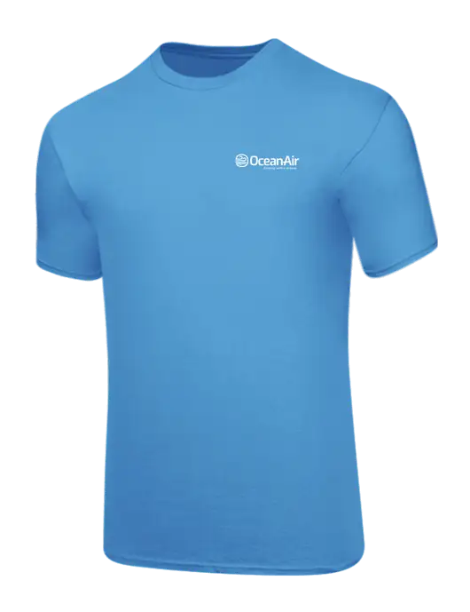 Core Blend Light Sapphire Blue T-Shirt w/OceanAir Logo