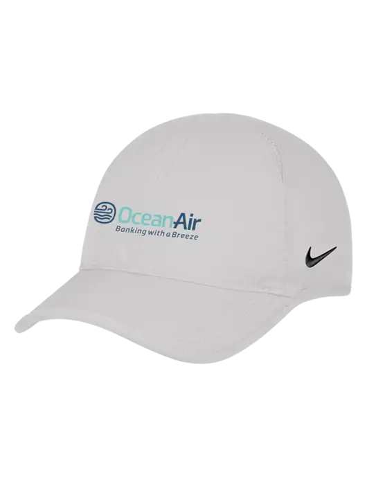 Nike White Featherlight Cap w/OceanAir Logo