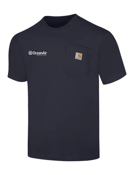 Carhartt Workwear Dark Navy Pocket Short Sleeve T-Shirt w/OceanAir Logo