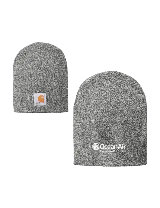 Carhartt Medium Grey Heather Acrylic Knit Hat w/OceanAir Logo