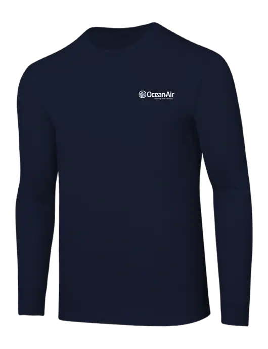 Core Blend Navy Long Sleeve Tee w/OceanAir Logo