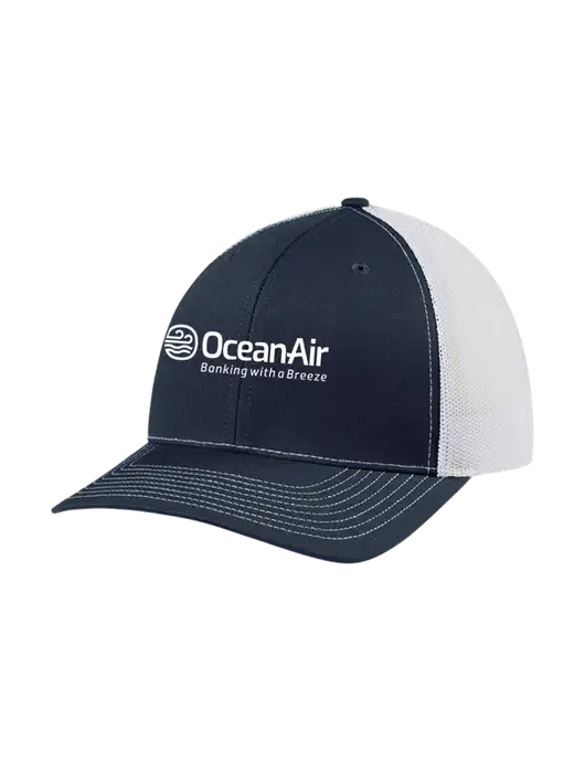 Richardson Adjustable Snapback Original 112 Trucker Cap Navy w/White Mesh w/OceanAir Logo