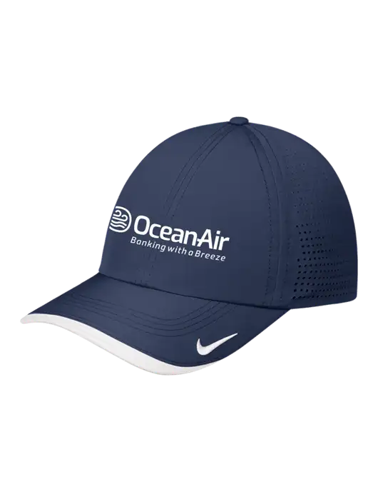 Nike Navy/White Dri-FIT Perforated Performance Cap w/OceanAir Logo
