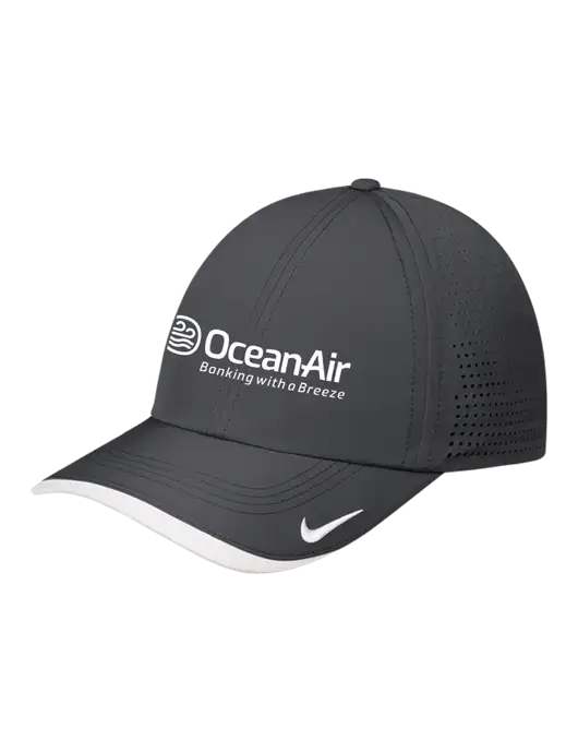 Nike Dark Grey/White Dri-FIT Perforated Performance Cap w/OceanAir Logo