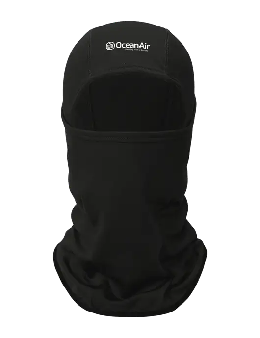 Black CornerStone Smooth Fleece Face Mask w/OceanAir Logo