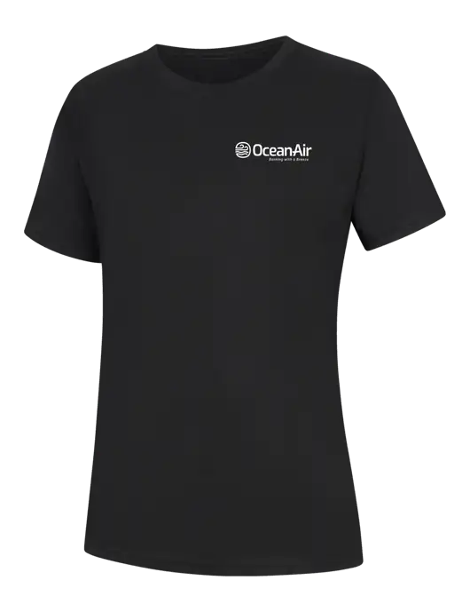 Womens Black Core Blend Tee w/OceanAir Logo