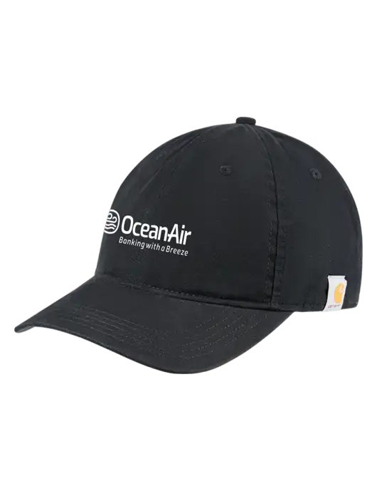 Carhartt Black Cotton Canvas Cap w/OceanAir Logo