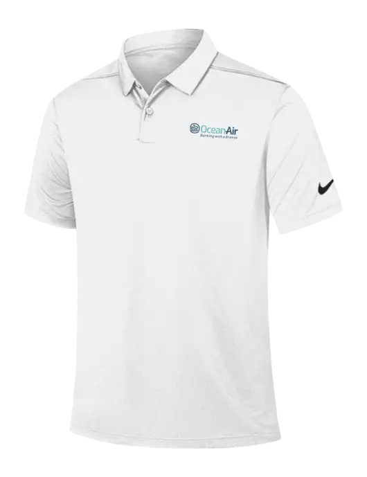 Nike White Dry Essential Solid Polo w/OceanAir Logo