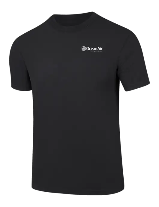 Comfort Colors 6.1 oz Black Heavyweight Ring Spun T-Shirt w/OceanAir Logo