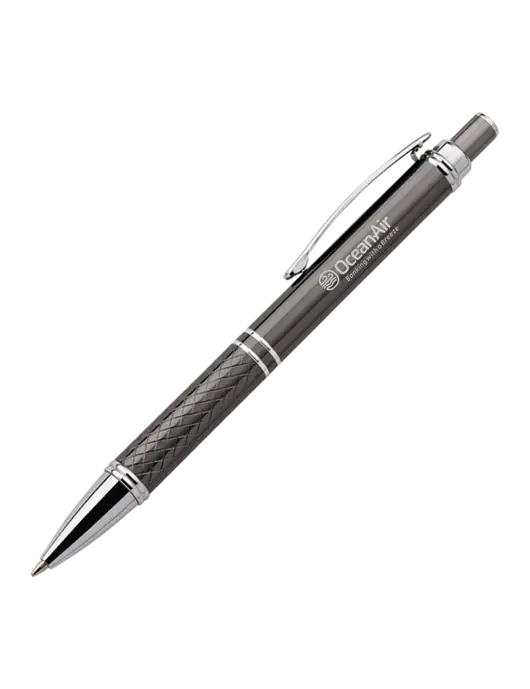Dark Grey Stellar Scribe Pen - Black Ink w/OceanAir Logo