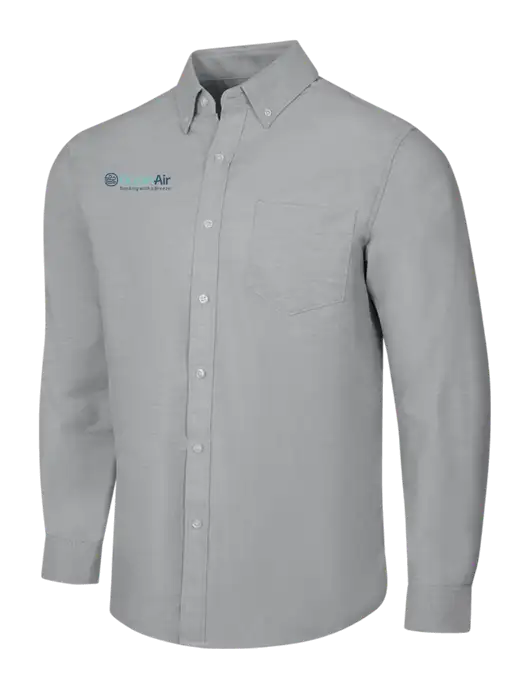Light Grey SuperPro Oxford Shirt w/OceanAir Logo