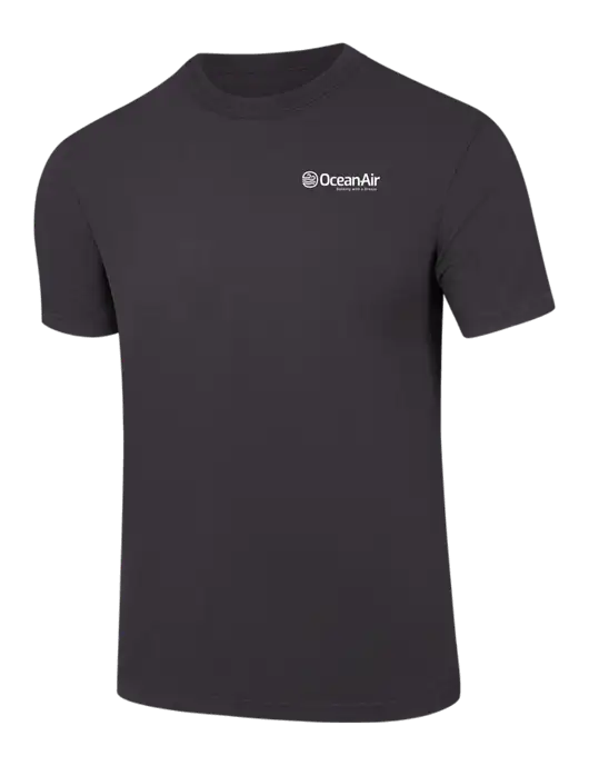 Comfort Colors 6.1 oz Dark Grey Heavyweight Ring Spun T-Shirt w/OceanAir Logo