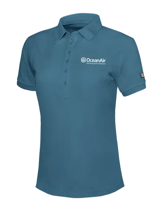 OGIO Womens Light Slate Blue Jewel Polo w/OceanAir Logo