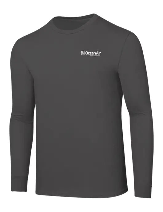 Seriously Soft Dark Grey Long Sleeve T-Shirt w/OceanAir Logo
