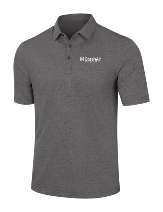 TravisMathew Dark Grey Heather Sunnyvale Polo w/OceanAir Logo