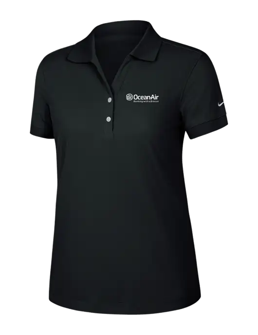 Nike Womens Dri-FIT Classic Black Polo w/OceanAir Logo