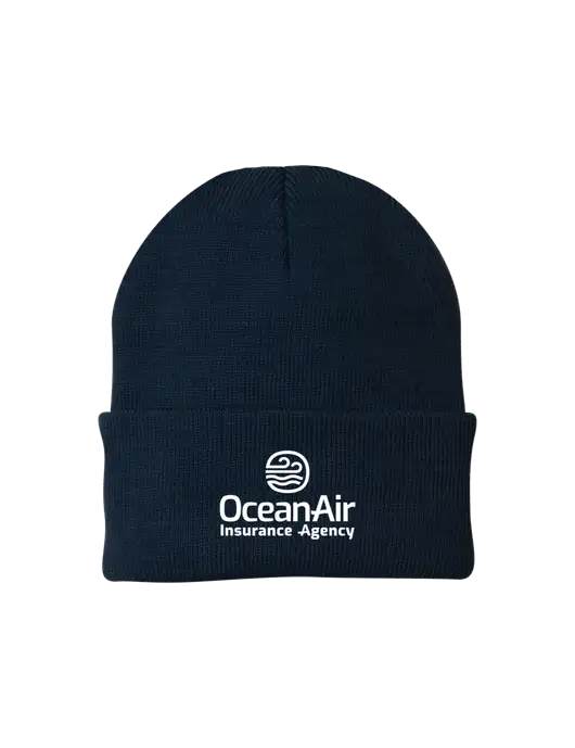 Navy Knit Cap w/Insurance Logo