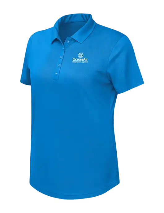 Callaway Womens Birdseye Dark Carolina Blue Polo w/Insurance Logo