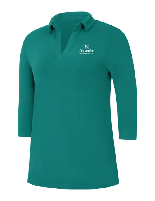 Womens Teal Luxe Knit Tunic w/Insurance Logo