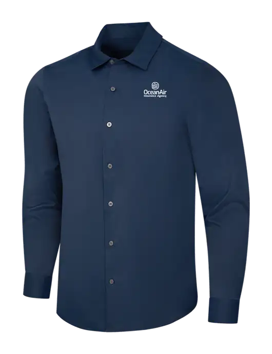 Navy City Stretch Shirt w/Insurance Logo
