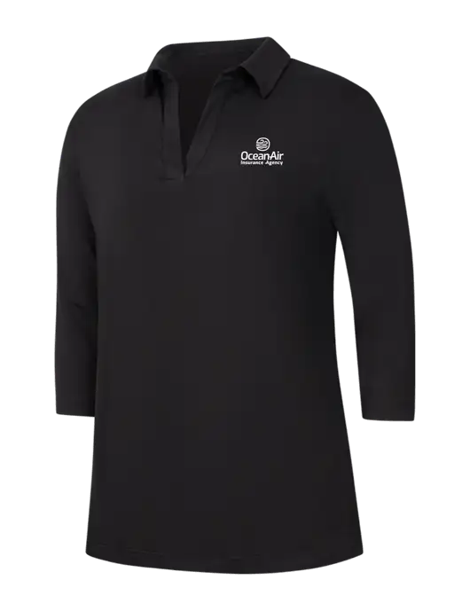 Womens Black Luxe Knit Tunic w/Insurance Logo