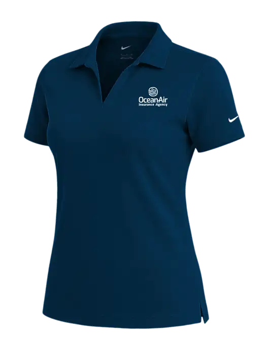 NIKE Navy Womens Dri-Fit Micro Pique Polo w/Insurance Logo