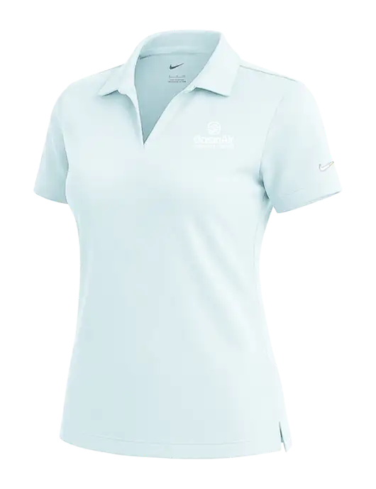 NIKE Very Light Blue Womens Dri-Fit Micro Pique Polo w/Insurance Logo