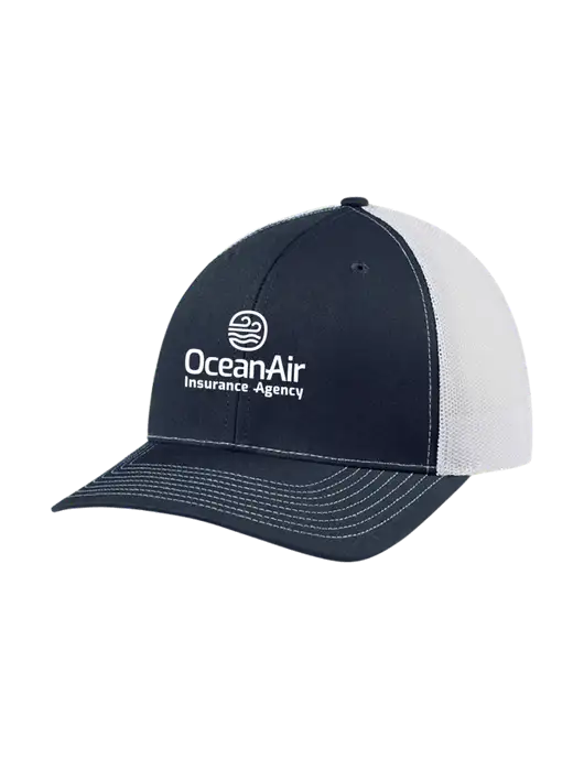 Richardson Adjustable Snapback Original 112 Trucker Cap Navy w/White Mesh w/Insurance Logo