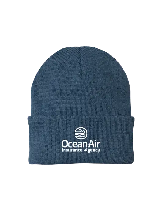 Dark Slate Knit Cap w/Insurance Logo